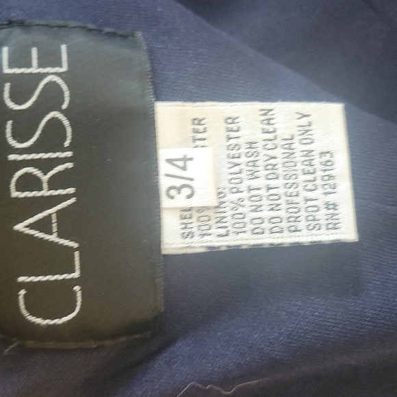 DARK BLUE LACE A-LINE DRESS - Picture 9 of 9